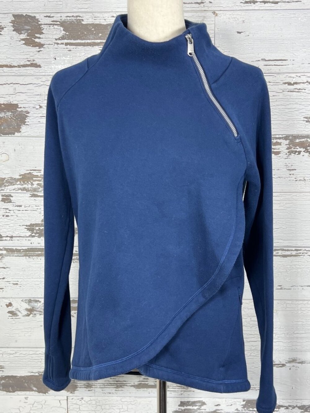 ATHLETA Cozy Karma Pullover Sweatshirt Blue Sz S #383402 EUC